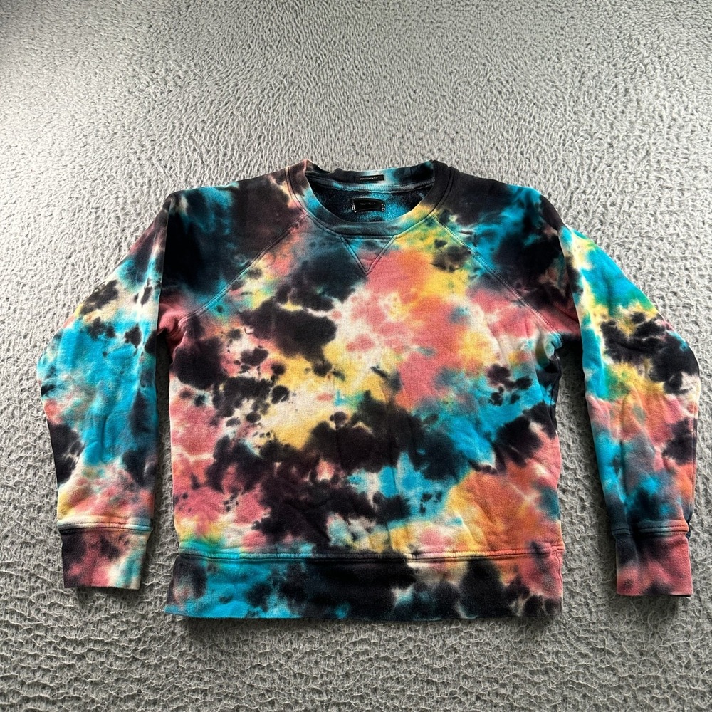 Mother Denim Square‎ Sweatshirt Womens XS Tie Dye Crewneck Cotton Made In USA